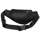 Saszetka na biodro, nerka, czarna, skórzana, Rovicky