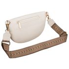 Saszetka na biodro, nerka, jasnobeżowa, skóra ekologiczna, Peterson