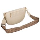 Saszetka na biodro, nerka, jasnobeżowa, skóra ekologiczna, Peterson
