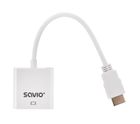 Savio, adapter, HDMI (M) -VGA(F), biały, CL-201