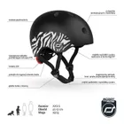 Scoot & Ride, kask ochronny, Zebra, rozmiar 45-51 cm