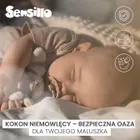 Sensillo, Dmuchawce, gniazdko niemowlęce, kokon, muślin, beżowy, 80-45 cm