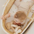 Sensillo, Unicorn, prześcieradło do wózka, bawełna, beige, 35-75 cm