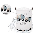 Sipo, kosz na zabawki XL, bawełniany, wodoodporny, zamykany na ściągacz, Ciężarówki