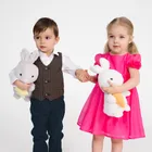 Smiki, Króliczek z gwiazdką, maskotka, szara, 25 cm