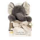 Smiki, Słoń, koc, szary, serca, 75-90 cm