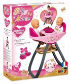 Smoby, Baby Nurse, krzesełko do karmienia dla lalek bliźniąt, bujak, 2w1