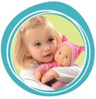 Smoby, MiniKiss, chodzik, pchacz, wózek, 2w1 w zestawie z interaktywną lalką