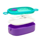 Śniadaniówka Aqua Pure ze sztućcami - mint/lavender