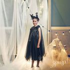 Souza! Czarownica Mathilde, sukienka tiulowa z nietoperzami, strój, 8-10 lat