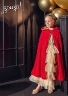 Souza! czerwony kapturek, peleryna dwustronna, kostium, 4-7 lat