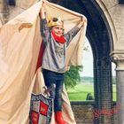 Souza! Król Arthur, kostium miękka zbroja z peleryną, 8-10 lat