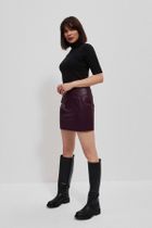 Spódnica damska, bordowa, Moodo