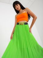Spódnica damska, plisowana, zielona, Italy Moda