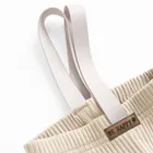 Spodnie chłopięce na szelkach, prążkowane, beżowe, Nicol