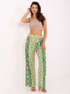Spodnie damskie, zielone, Italy Moda