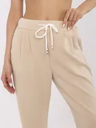 Spodnie dresowe damskie, beżowe, Italy Moda
