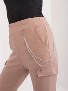 Spodnie dresowe damskie, beżowe, Relevance