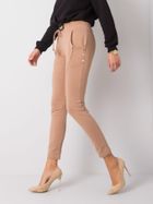 Spodnie dresowe damskie, beżowe, Relevance