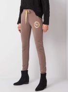 Spodnie dresowe damskie, brązowe, Relevance