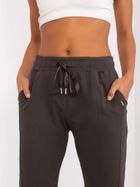 Spodnie dresowe damskie, khaki, Relevance