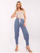 Spodnie dresowe damskie, niebieskie, Italy Moda