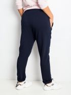 Spodnie dresowe damskie, plus size, granatowe, Relevance
