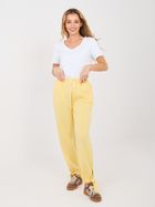 Spodnie dresowe damskie, żółte, Italy Moda
