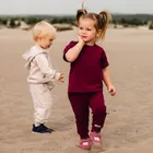 Spodnie dresowe dziewczęce, bordowe, Eevi