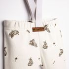 Spodnie dziewczęce na szelkach, beżowe, Nicol