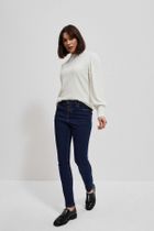 Spodnie jeansowe damskie, granatowe, Moodo