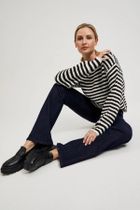 Spodnie jeansowe damskie, granatowe, Moodo