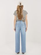 Spodnie jeansowe damskie, wide, niebieskie, Sublevel