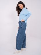 Spodnie jeansowe damskie, wide, niebieskie, Sublevel