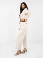 Spodnie materiałowe damskie, beżowe, Italy Moda