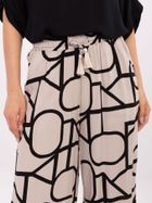 Spodnie materiałowe damskie, beżowe, Sublevel