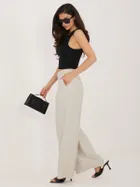 Spodnie materiałowe damskie, beżowe, Sublevel