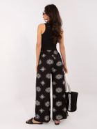 Spodnie materiałowe damskie, czarne, Italy Moda