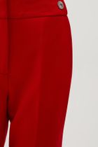 Spodnie materiałowe damskie, czerwone, Moodo