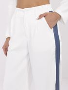 Spodnie materiałowe damskie, ecru, Vinceotto