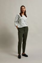 Spodnie materiałowe damskie, khaki, Moodo