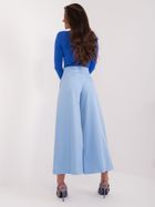 Spodnie materiałowe damskie, niebieskie, Italy Moda