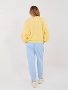 Spodnie materiałowe damskie, niebieskie, Italy Moda