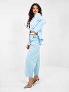 Spodnie materiałowe damskie, niebieskie, Italy Moda