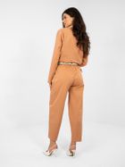 Spodnie materiałowe damskie, pomarańczowe, Italy Moda