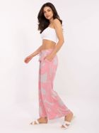 Spodnie materiałowe damskie, różowe, Sublevel