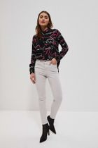 Spodnie materiałowe damskie, szare, Moodo