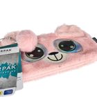 Starpak, piórnik saszetka, pluszowy, big eyes pink