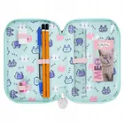 St.Majewski, piórnik rozkładany, potrójny, z wyposażeniem, Fluffy Kitty