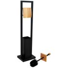 Stojak WC, szczotka do toalety uchwyt na papier, czarny